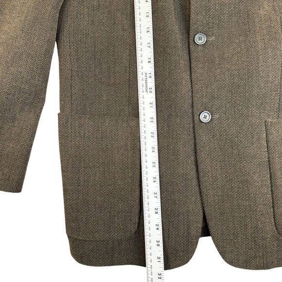Pronto Uomo Brown Casual Everyday Wool Cotton Blazer Mens Size Large - Picture 6 of 7